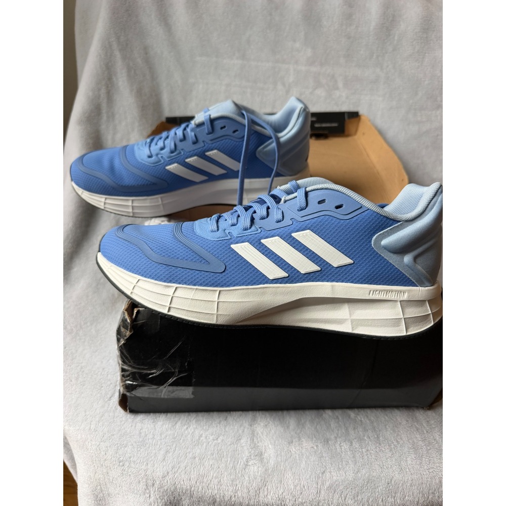 Adidas Duramo 10 Running Shoes Womens 9.5 Blue New HQ4131 Lightmotion Sneaker